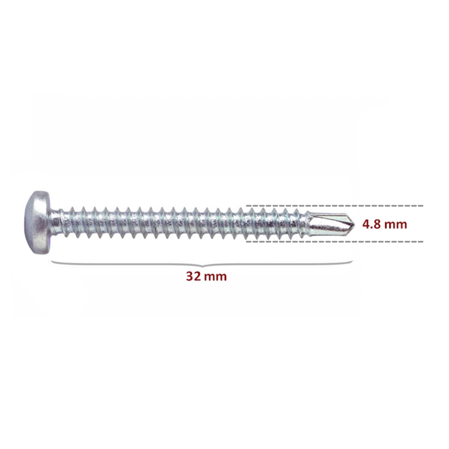 YSB Matkap Uçlu Vida 4.8x32 (500 Ad