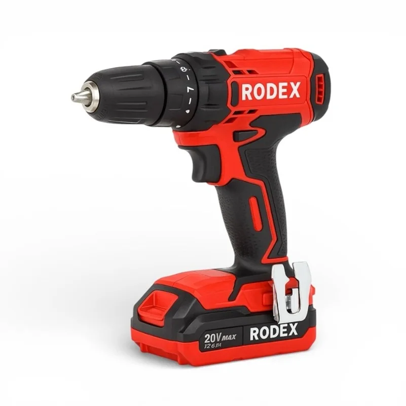 Rodex RDX3375 Akülü Şarjlı Vidalama Matkap 20V 2.0Ah