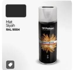 Polisan Mat Siyah Sprey Boya 400 ml