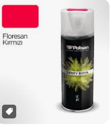 Polisan Sprey Boya Floresan Kırmızı 400 ml
