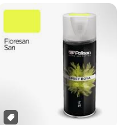 Polisan Sprey Boya Floresan Sarı 400 ml