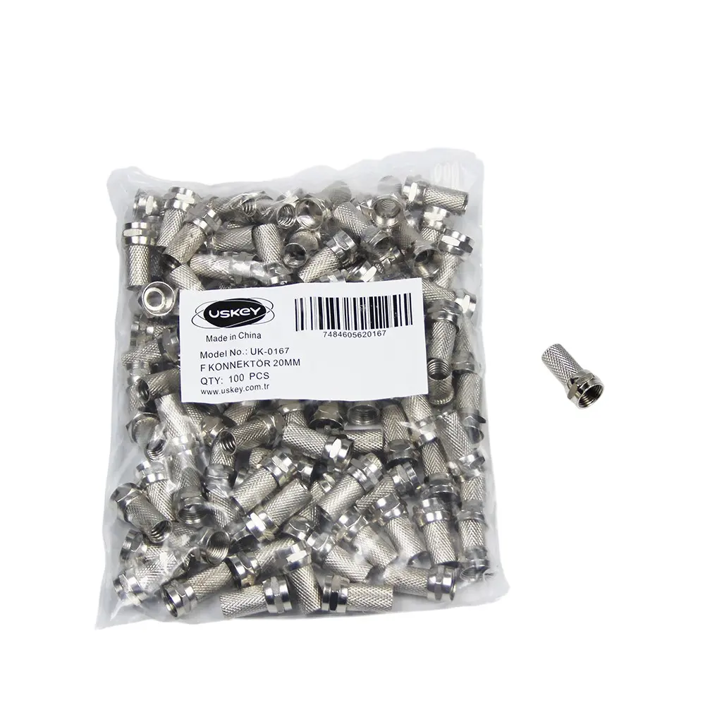 RG6 F KONNEKTÖR 20 MM UK-0167 100 ADET