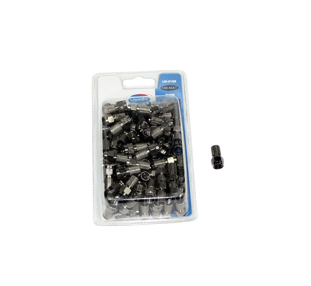 F KONNEKTÖR CONTALI SİYAH 22MM UK-0168 100 ADET