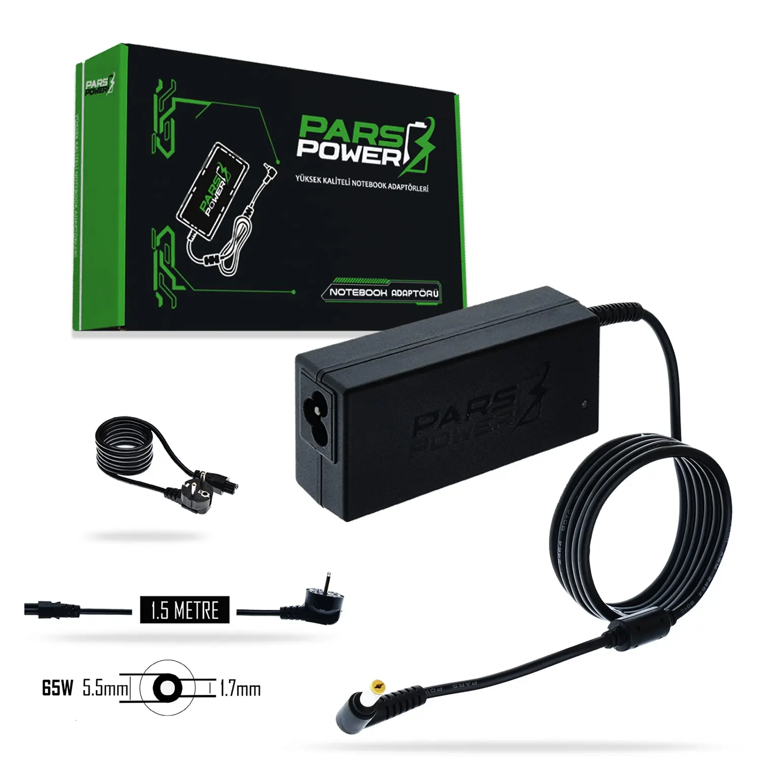 PRS-003 PARS POWER 65W 19V 3.42A (5.5*1.7MM) NOTEBOOK ADAPTÖR