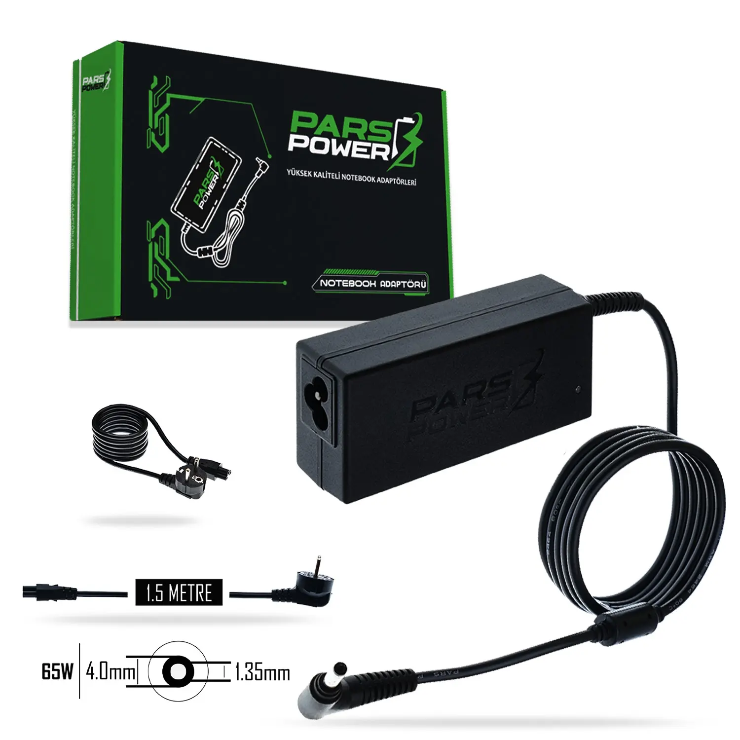 PRS-011 PARS POWER 65W 19V 3.42A (4.0*1.35MM) NOTEBOOK ADAPTÖR