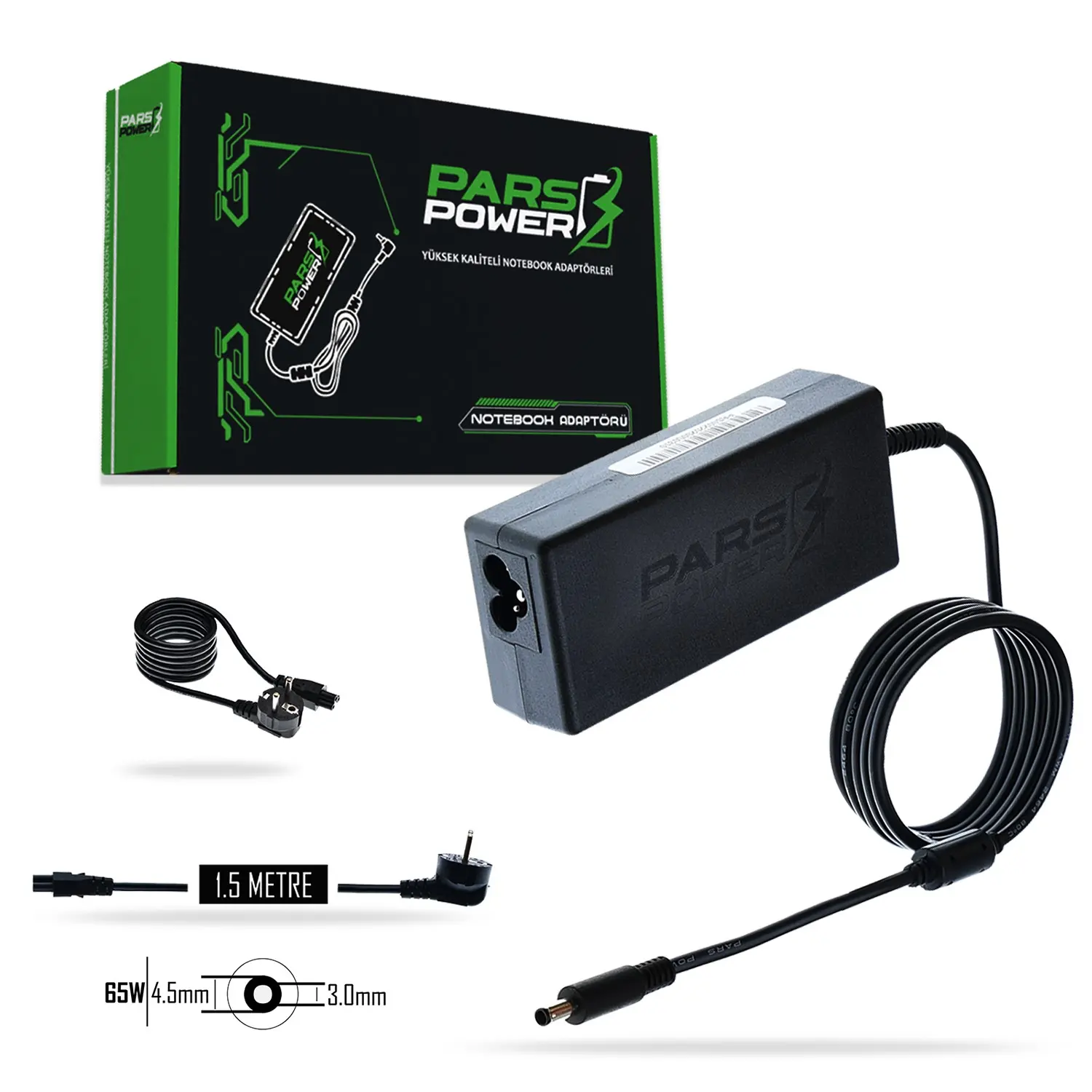 PRS-018 PARS POWER 65W 19.5V 3.34A (4.5*3.0MM) NOTEBOOK ADAPTÖR