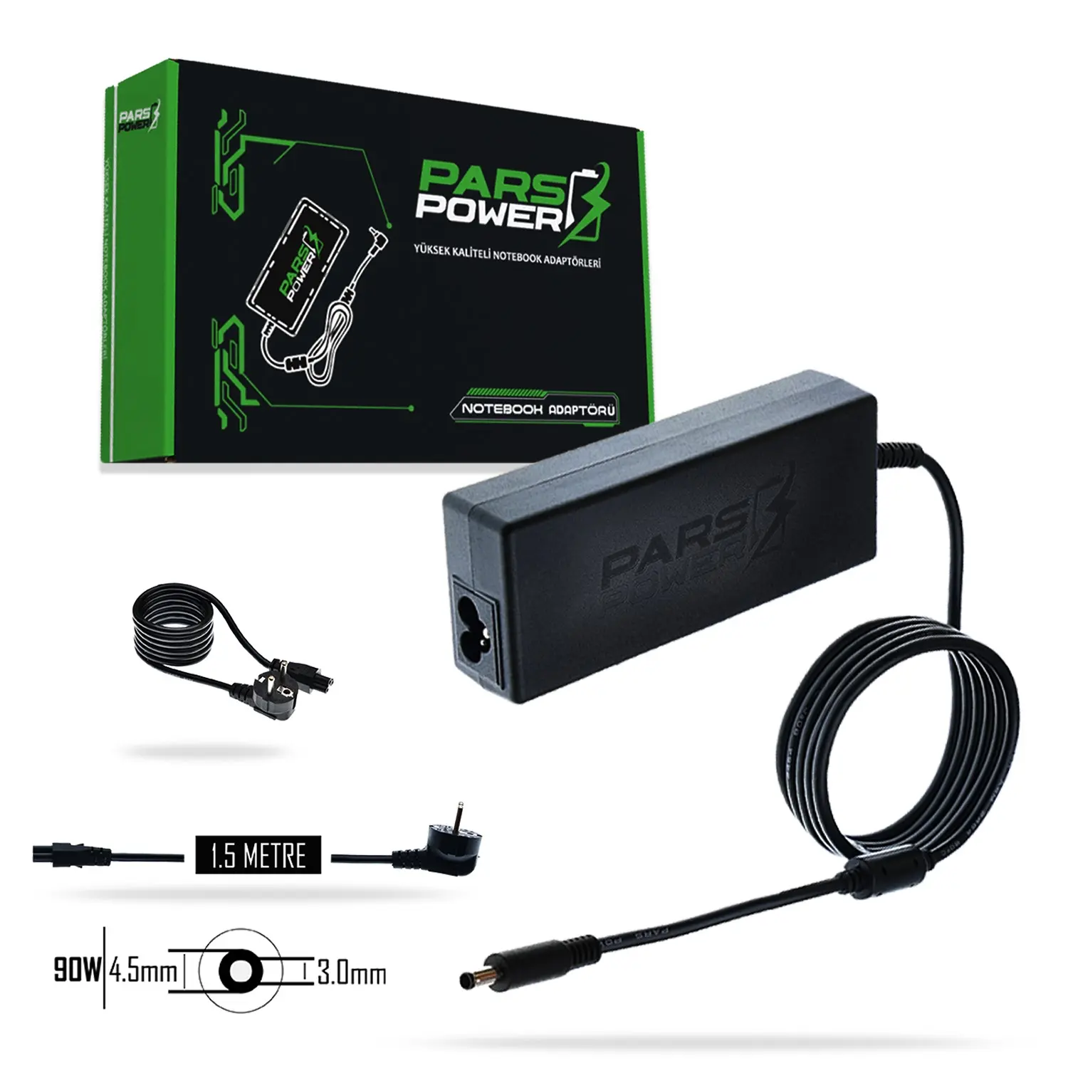 PRS-019 PARS POWER 90W 19.5V 4.62A (4.5*3.0MM) NOTEBOOK ADAPTÖR