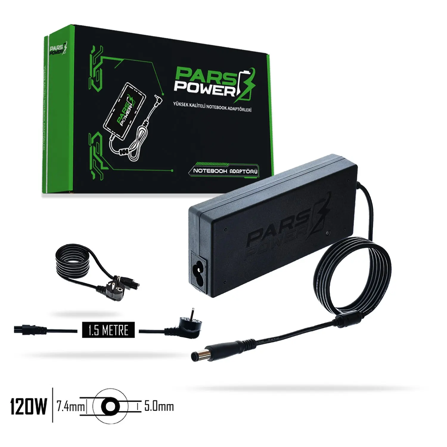 PRS-023 PARS POWER 120W 18.5V 6.5A (7.4*5.0MM) NOTEBOOK ADAPTÖR