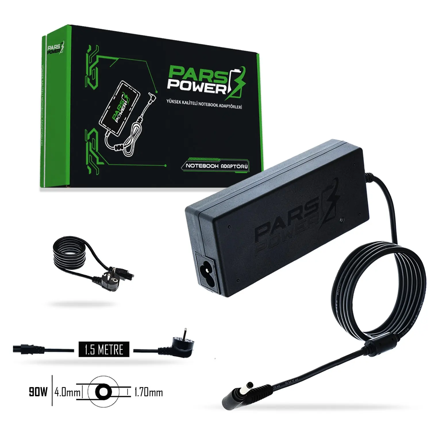 PRS-058 PARS POWER 90W 19V 4.74A (4.00*1.70MM) NOTEBOOK ADAPTÖR