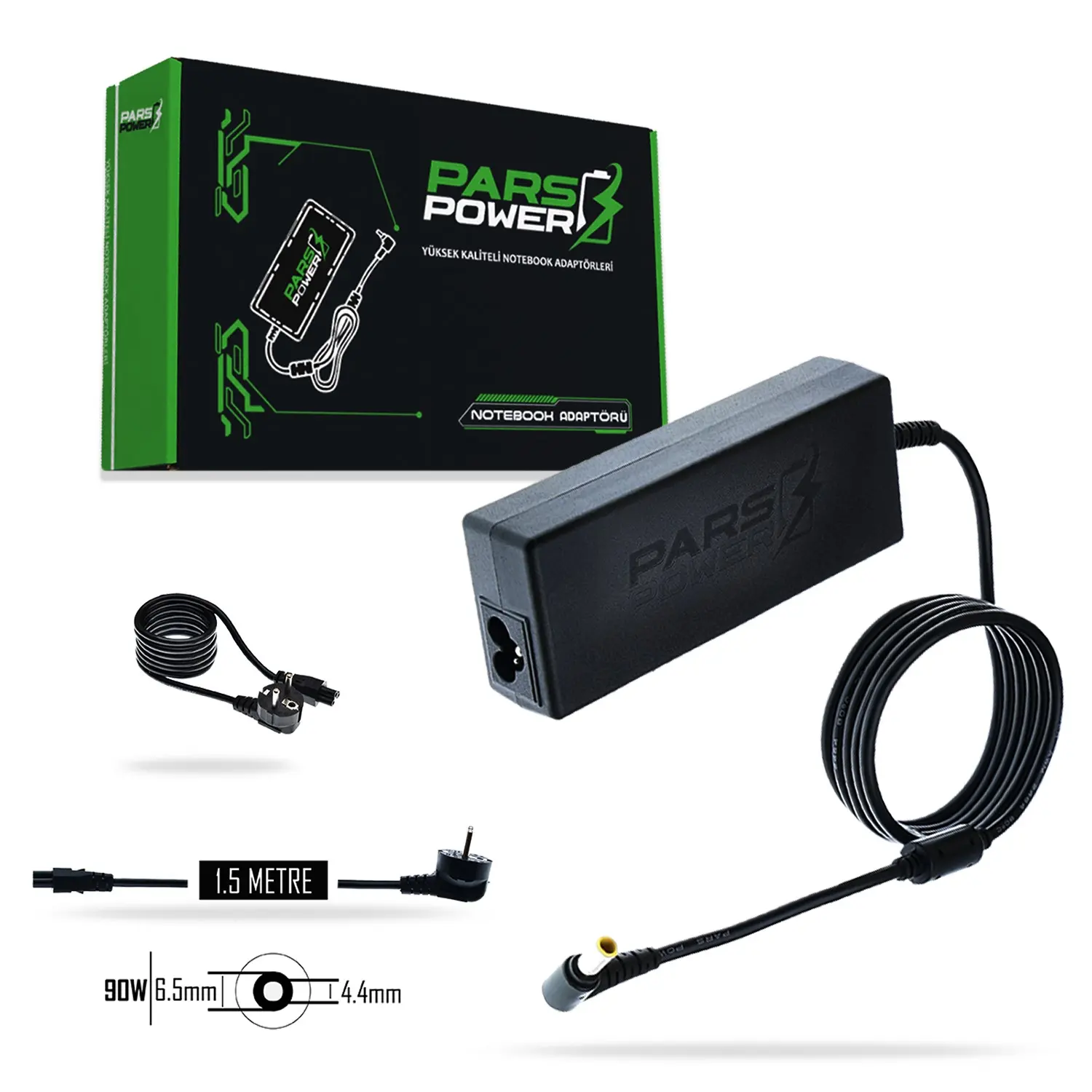 PRS-065 PARS POWER 90W 19.5V 4.7A (6.5*4.4MM) NOTEBOOK ADAPTÖR