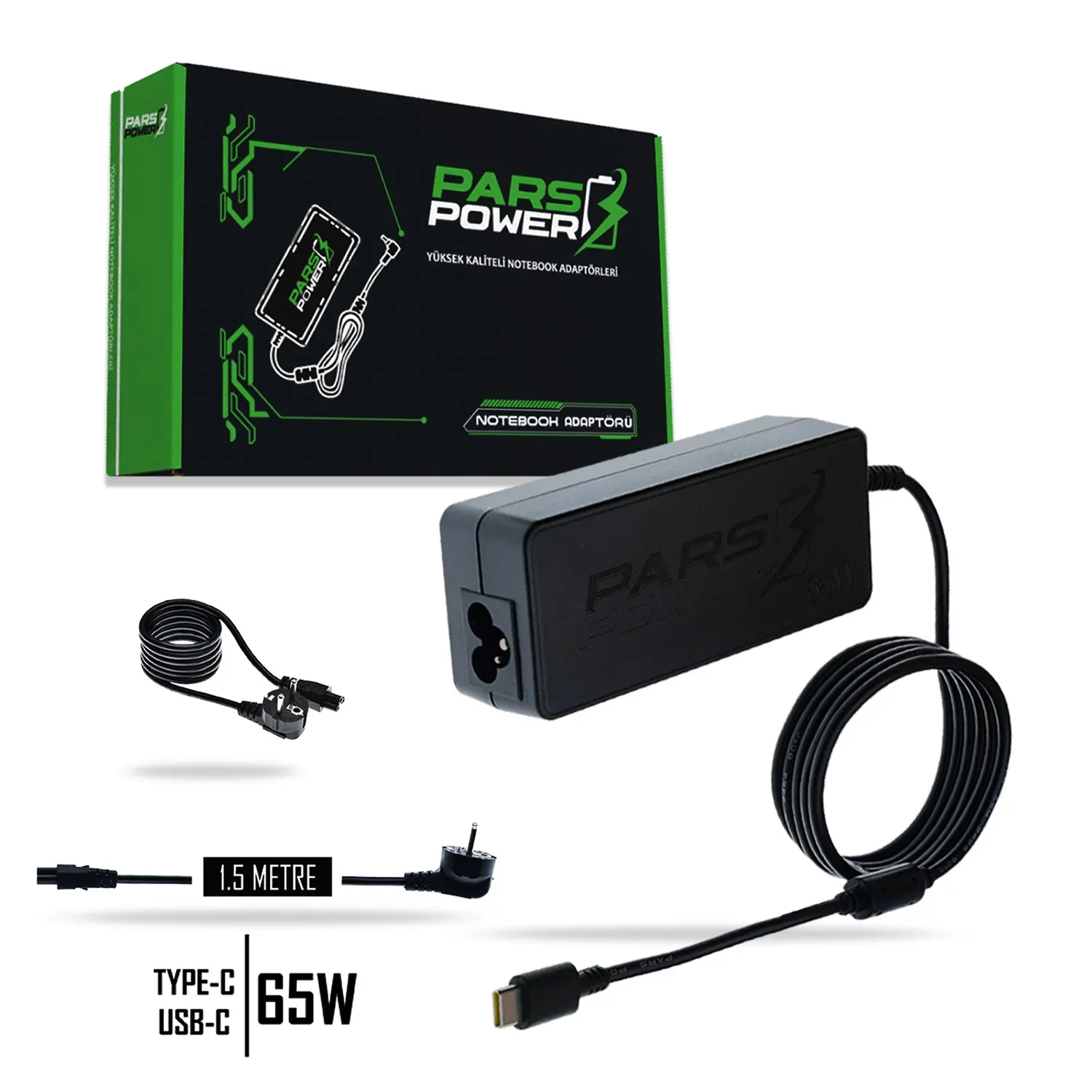 PRS-084 PARS POWER 65W TYPE C DESKTOP TYPE NOTEBOOK ADAPTÖR