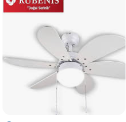 Rubenis RBT306 Wht Glob Tavan Vantilatör