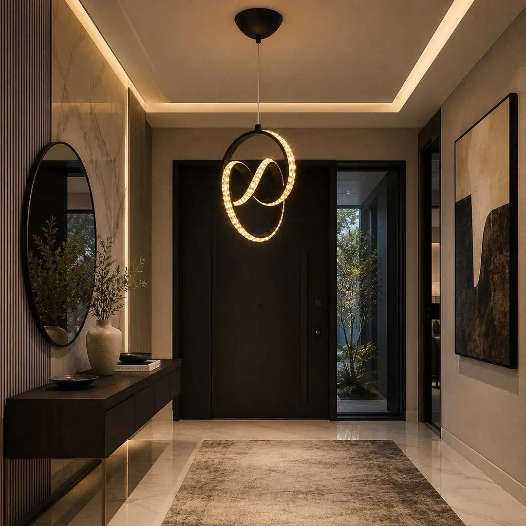 Arel Cristalya Serisi Siyah 3 Renk Ledli Sarkıt Ledli Avize Modern LED Avize