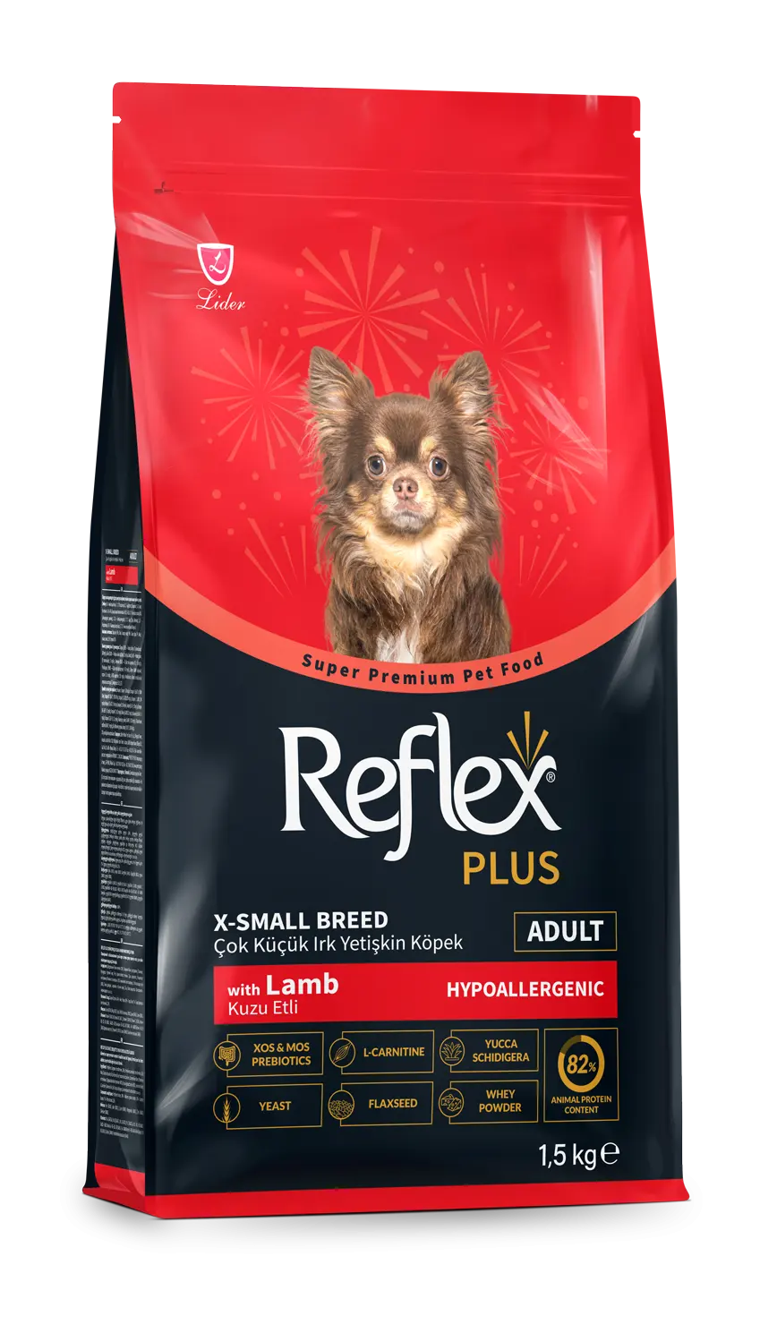 Reflex Plus Kuzu Etli Çok Küçük Irk Yetişkin Köpek Maması 1,5 Kg