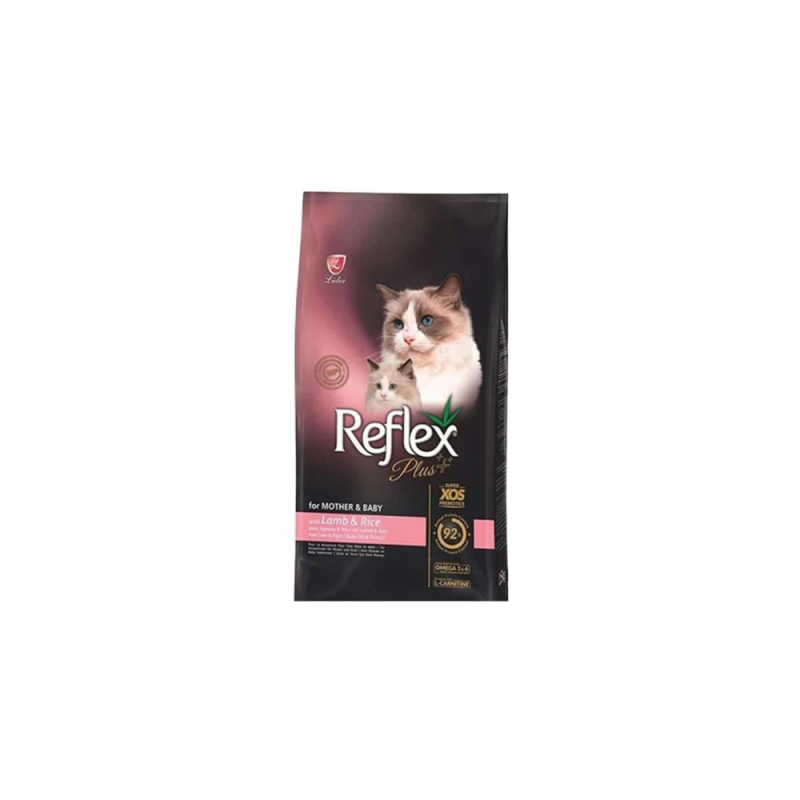 ​Reflex Plus Mother ​​&​​ Baby Kuzu Etli ve Pirinçli Kedi Maması 1,5 Kg