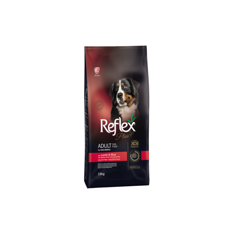 Reflex Plus Kuzu Etli Ve Pirinçli Büyük Irk Yetişkin Köpek Maması 18 Kg