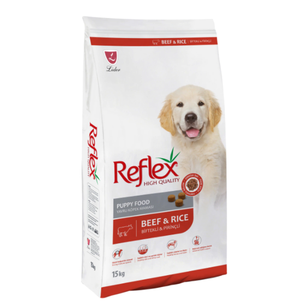 Reflex Biftekli ve Pirinçli Yavru Köpek Maması 15 kg