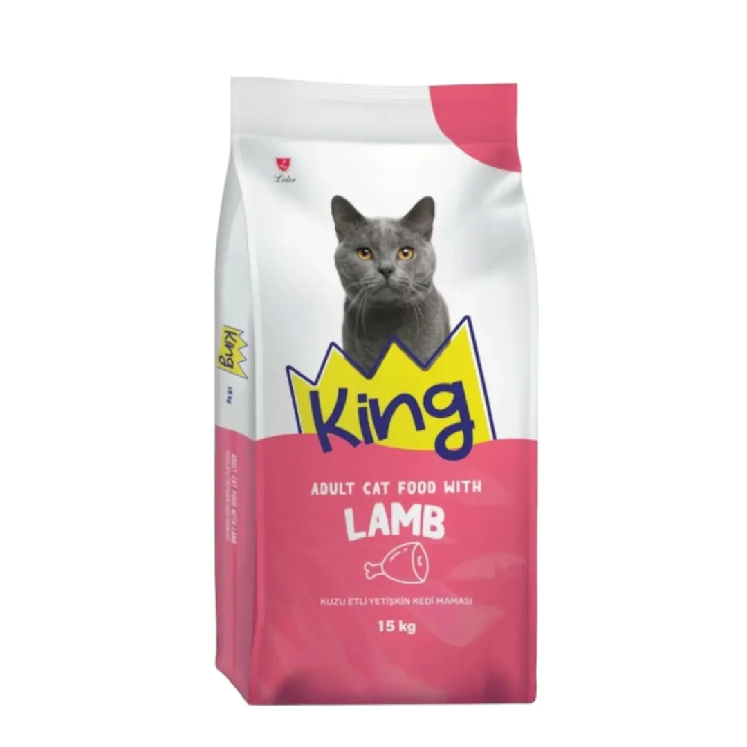King Kuzu Etli ve Pirinçli Yetişkin Kedi Maması 15 kg