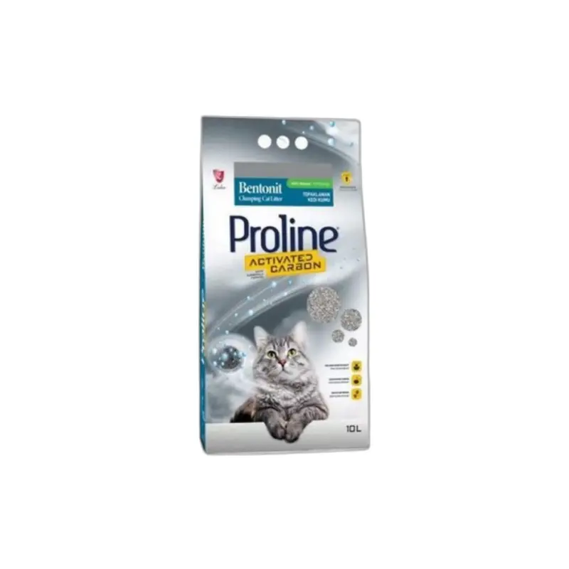 Proline Aktif Karbonlu Bentonit Topaklanan Kedi Kumu 10 lt
