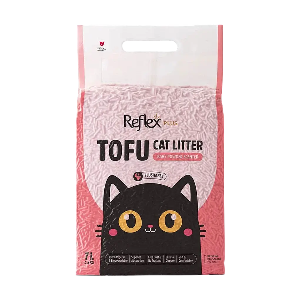 Reflex Plus Bebek Pudrası Kokulu Tofu Kedi Kumu 7 lt