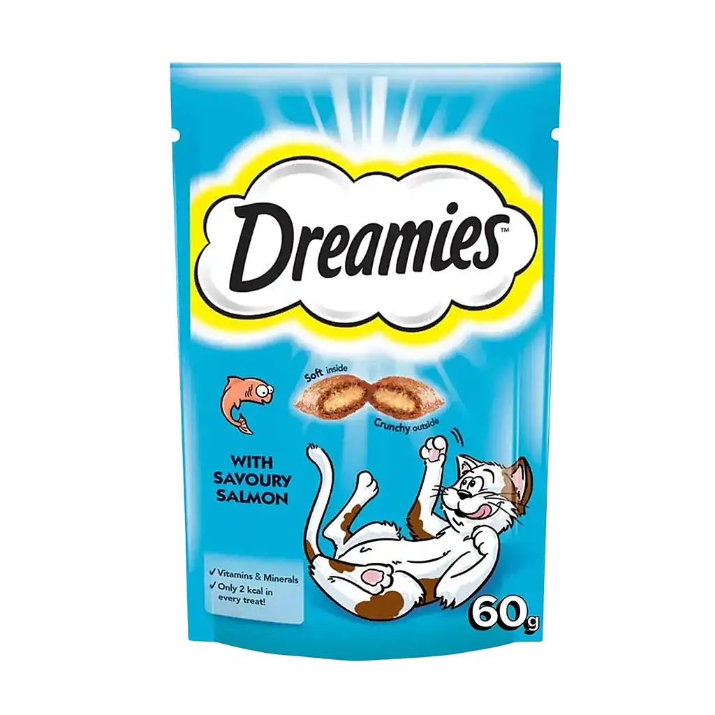 Dreamies İç Dolgulu Somonlu Kedi Ödül Bisküvisi 60 gr
