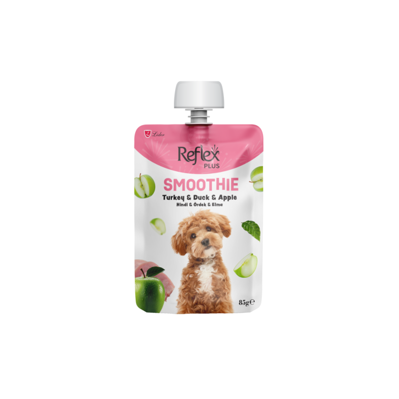 Smoothie / Hindi, Ördekli Etli ve Elmalı Yetişkin Köpek Sıvı Ödül Maması 85 Gr