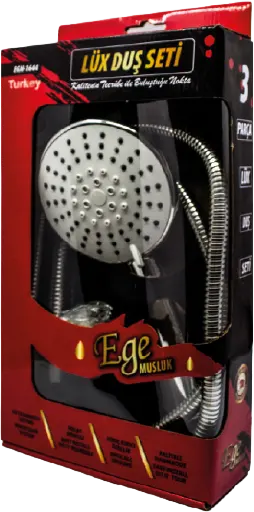Ege Lüks Duş Seti Çelik Kordon